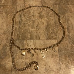 Kate spade gold charm belt